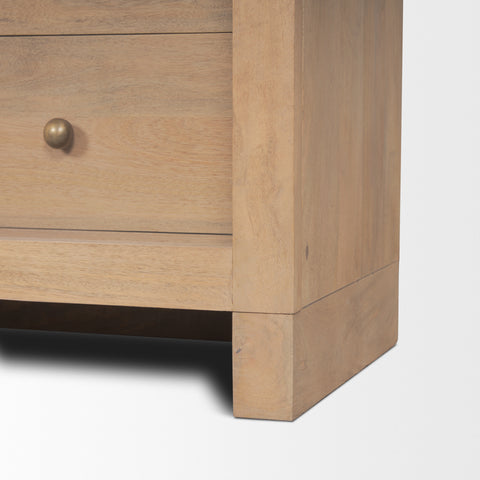 Suri Light Brown Wood W/Glass Doors Arched Curio Cabinet