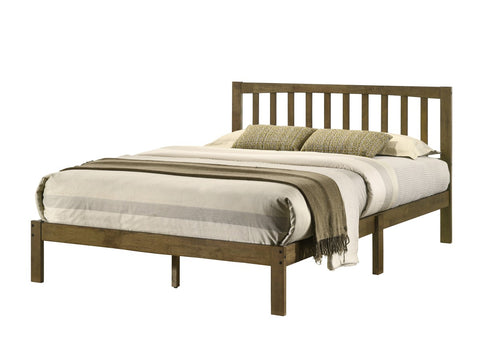 MERCER FULL PLATFORM BED - ANTIQUE WALNUT