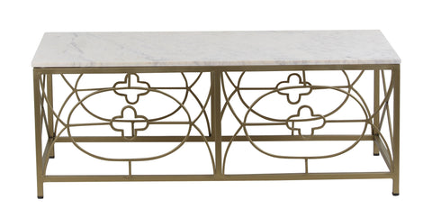 FLOOR MODEL Catherine Coffee Table Gold with Marble top