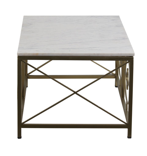 FLOOR MODEL Catherine Coffee Table Gold with Marble top