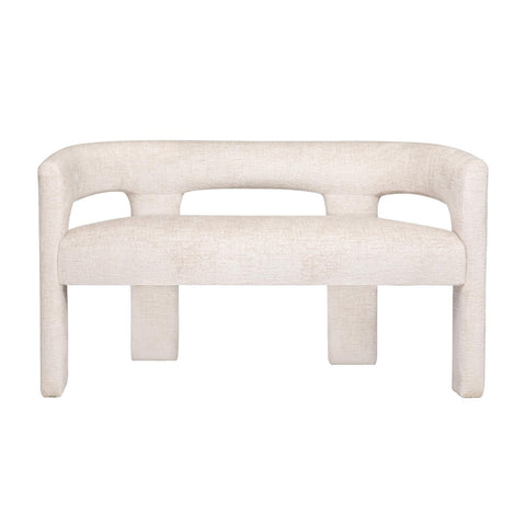 Gwen Open-Back Upholstered Bench - Natural