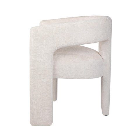 Gwen Open-Back Upholstered Chair - Natural