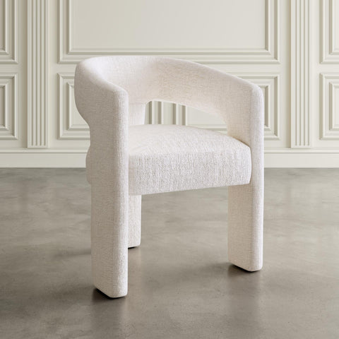 Gwen Open-Back Upholstered Chair - Natural