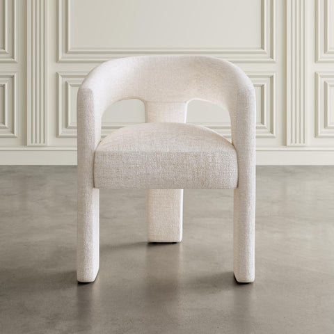 Gwen Open-Back Upholstered Chair - Natural