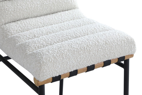 Ryna Boucle Fabric Counter Stool - Cream