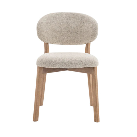 Milena Natural Oak Dining Chair - Beige