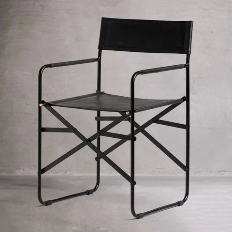 Betty Genuine Leather Chair in black color