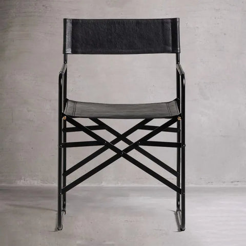 Betty Genuine Leather Chair in black color