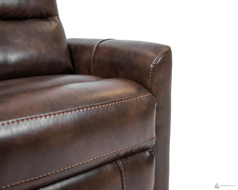 FLOOR MODEL Murphy Leather Gel Manual Reclining Chair - Dark Grey