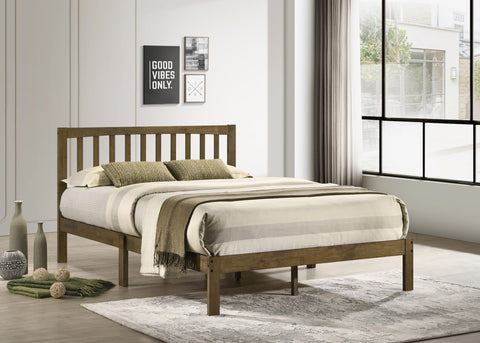 MERCER FULL PLATFORM BED - ANTIQUE WALNUT