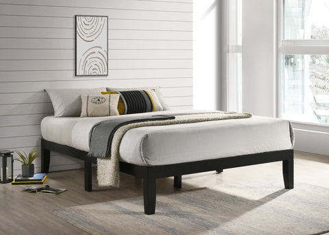 LOCHLAN QUEEN PLATFORM BED FRAME - BLACK