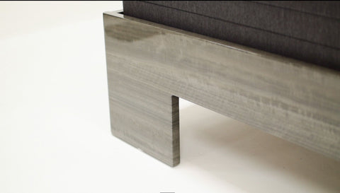 Benson Grey/ Brown Glossy Finish Queen Bed With Storage
