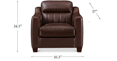 Nolan Genuine Leather Accent Chair