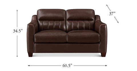 Nolan Genuine Leather Loveseat