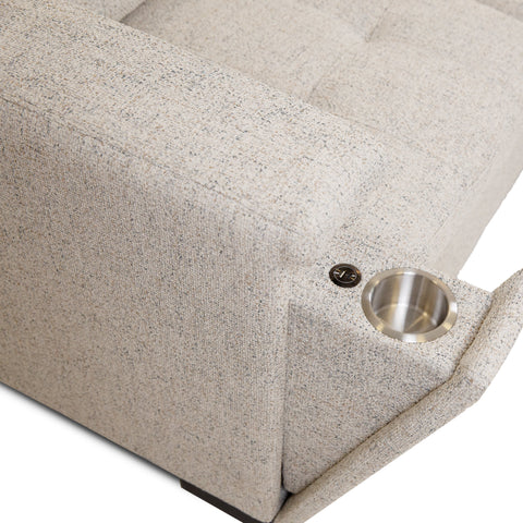 Bjorn Pull Out Sleeper Sectional - Quartz