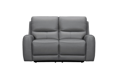 Brooke Leather Power Recliner Loveseat - Dark Grey