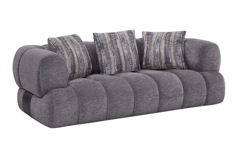 Adonis Sofa w/3 Pillows - Bev Light Grey