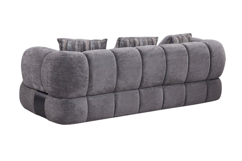 Adonis Sofa w/3 Pillows - Bev Light Grey
