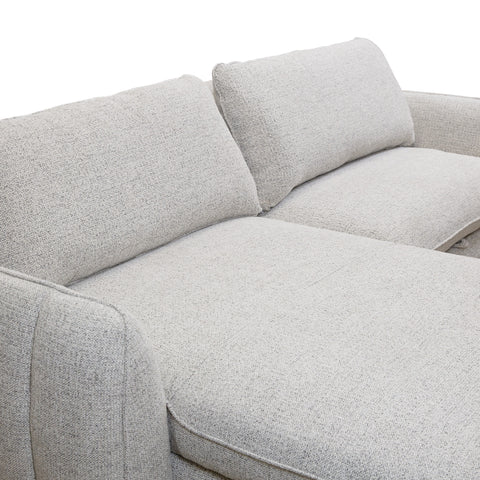 Cassey Pullout Sleeper Sectional with Storage Chaise - Light Grey