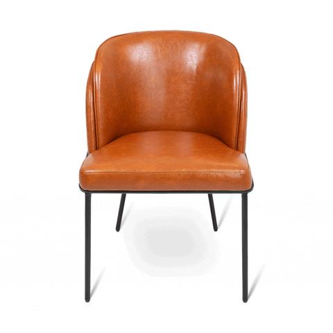 Angelo Faux Leather Dining Chair - Cognac