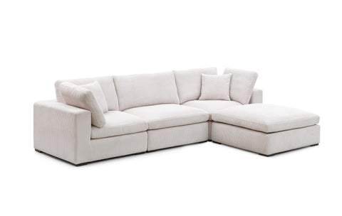 Clark 4 pcs Sectional- Ivory