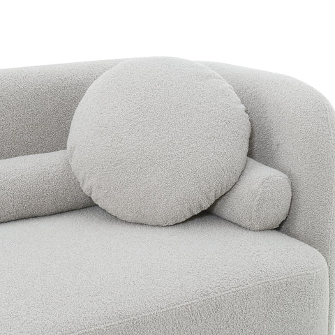 Freya Premium Boucle Fabric Sofa - Teddy Taupe
