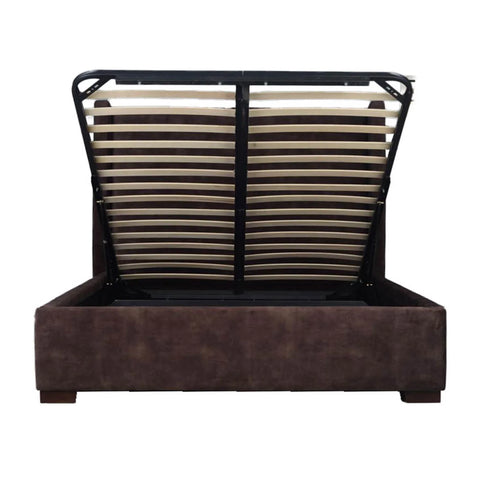 Bramley Storage Bed - Velvet Brown