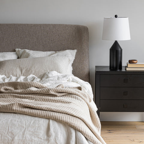 Faye Upholstered Bed- Perfect Taupe