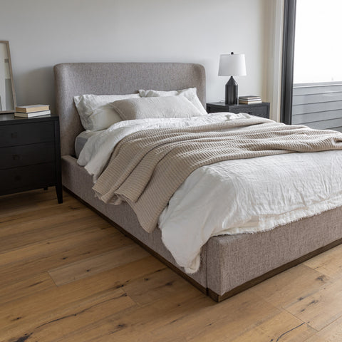 Faye Upholstered Bed- Perfect Taupe
