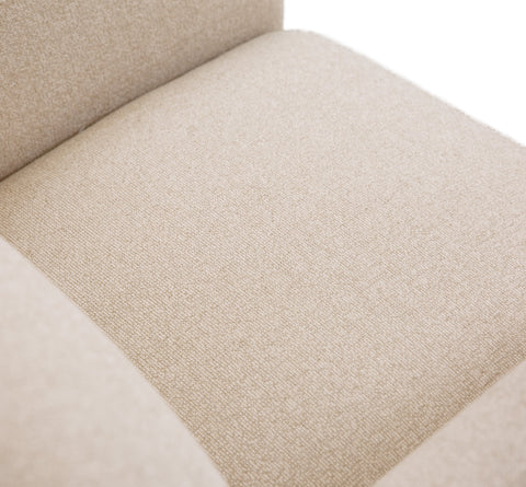 Genea Accent Chair with Premium Believe Fabric - Beige