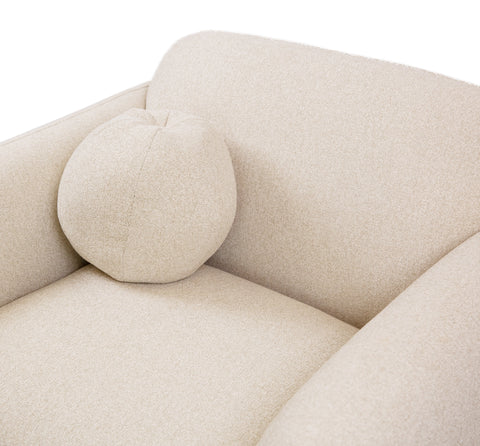 Genea Accent Chair with Premium Believe Fabric - Beige