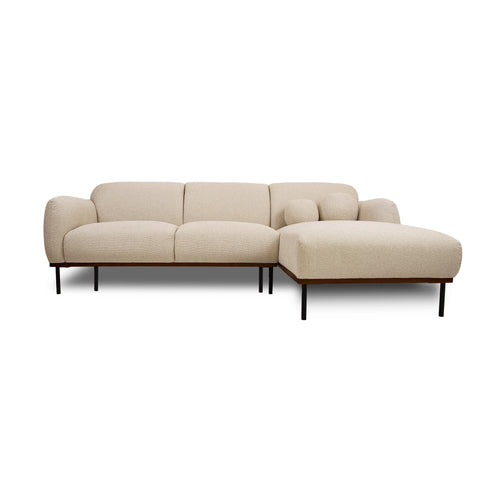 Genea Sectional with Premium Believe Fabric - Beige