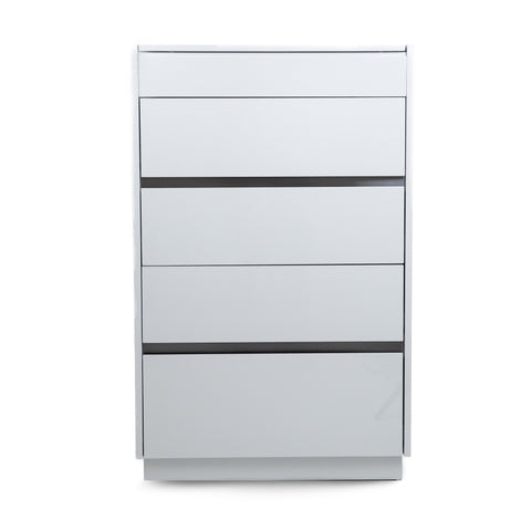 Gilly Grey Glossy Finish Bedroom Chest