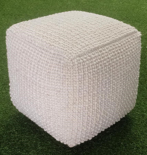 Highland Pouf - White