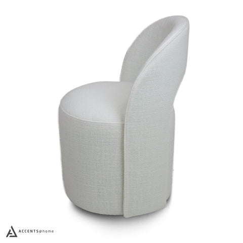 Isi Swivel Dining Chair - Nathan White