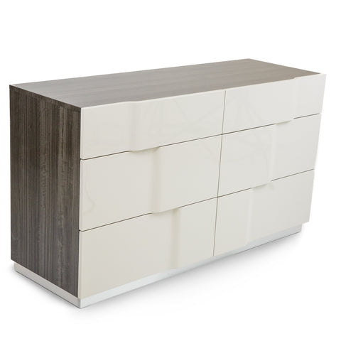 Janice 6 Drawer Two Tone Double Dresser