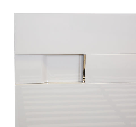 Janice Glossy Two Tone King Bed