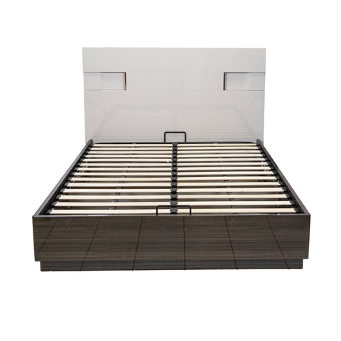 Janice Glossy Two Tone King Bed