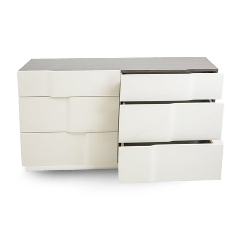 Janice 6 Drawer Two Tone Double Dresser