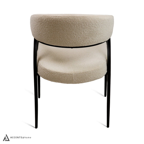Kara Premium Vista Fabric Dining Chair - Cream