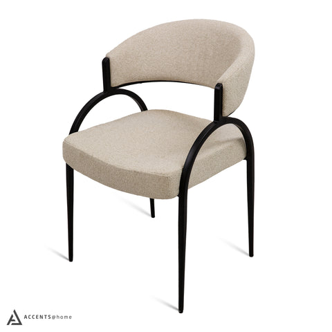 Kara Premium Believe Fabric Dining Chair - Cream