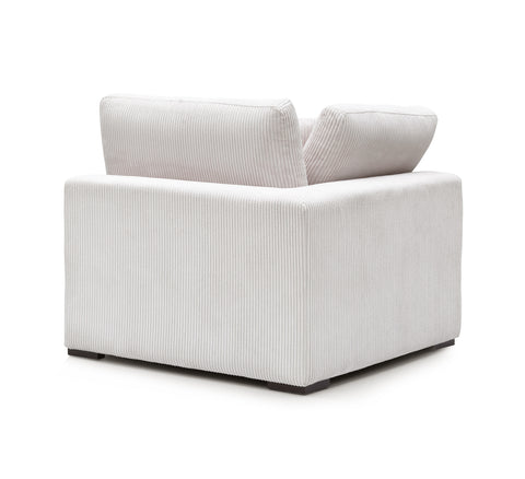 Clark 5 pcs Sectional with Ottoman - Grey