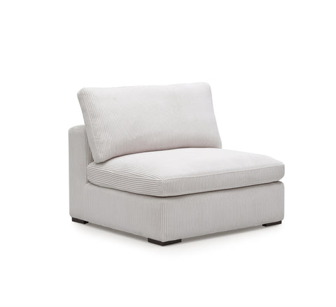 clark armless chair - ivory