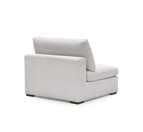 Clark 5 pcs Sectional with Ottoman - Grey