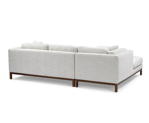 Shilo Fabric Sectional Sofa Left Chaise - White