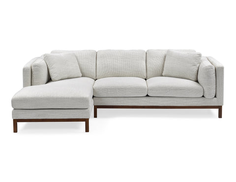 Shilo Fabric Sectional Sofa Left Chaise - White