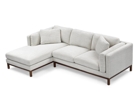 Shilo Fabric Sectional Sofa Left Chaise - White