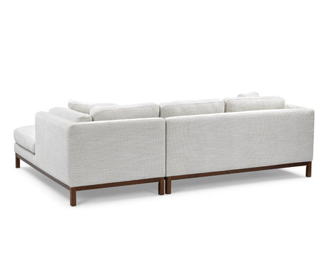 Shilo Fabric Sectional Sofa Right Chaise - White