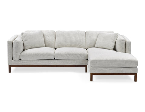 Shilo Fabric Sectional Sofa Right Chaise - White