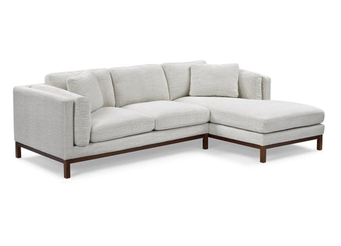 Shilo Fabric Sectional Sofa Right Chaise - White